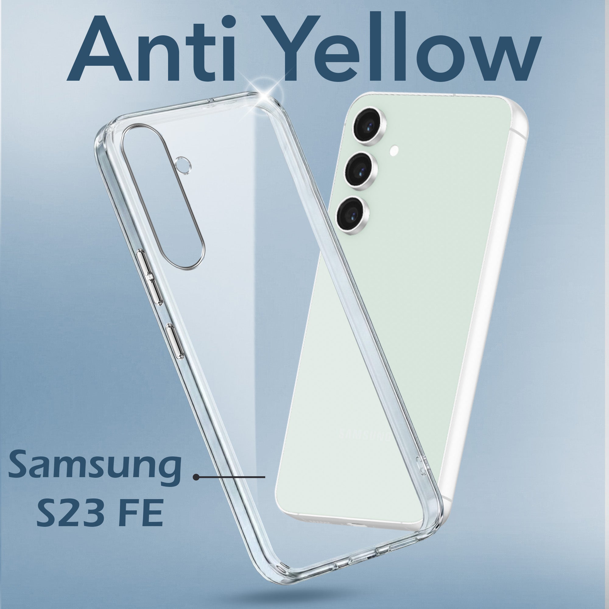 For Samsung Galaxy S23 FE 5G Back Cover (Hard Anti Yellow Clear Case | Drop & Camera Protection | Shockproof Polycarbonate)