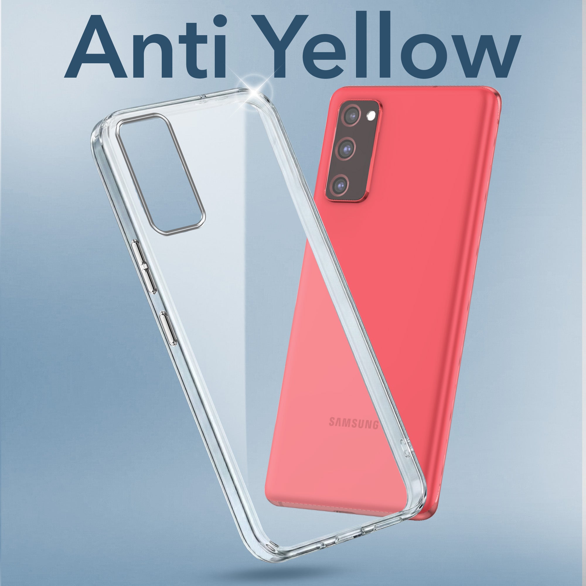 For Samsung Galaxy S20 FE 4G | S20 FE 5G Back Cover Case (Hard Anti Yellow Clear Case | Drop & Camera Protection | Shockproof Polycarbonate)