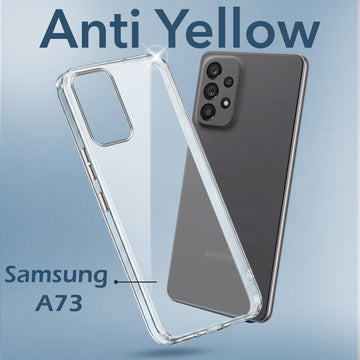 For Samsung Galaxy A73 5G Back Cover Case (Hard Anti Yellow Clear Case | Drop & Camera Protection | Shockproof Polycarbonate)