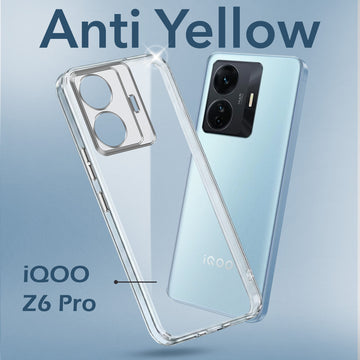 For Vivo iQOO Z6 Pro Back Cover Case (Hard Anti Yellow Clear Case | Drop & Camera Protection | Shockproof Polycarbonate)