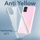 For Samsung Galaxy A71 Back Cover Case (Hard Anti Yellow Clear Case | Drop & Camera Protection | Shockproof Polycarbonate)