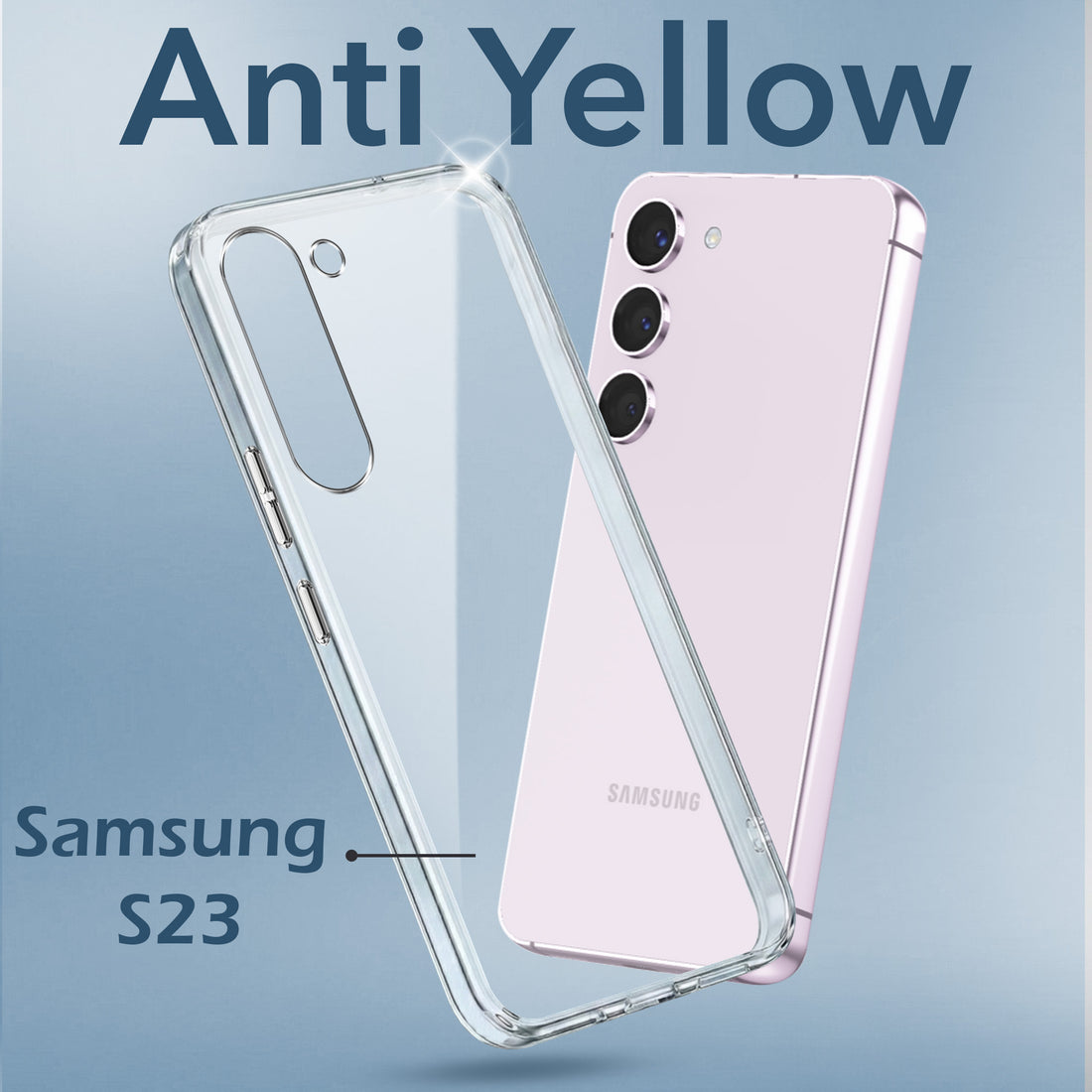 For Samsung Galaxy S23 5G Back Cover (Hard Anti Yellow Clear Case | Drop & Camera Protection | Shockproof Polycarbonate)