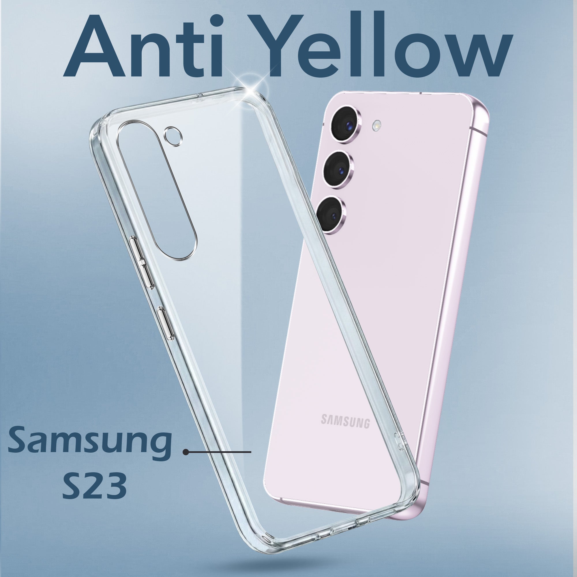For Samsung Galaxy S23 5G Back Cover (Hard Anti Yellow Clear Case | Drop & Camera Protection | Shockproof Polycarbonate)