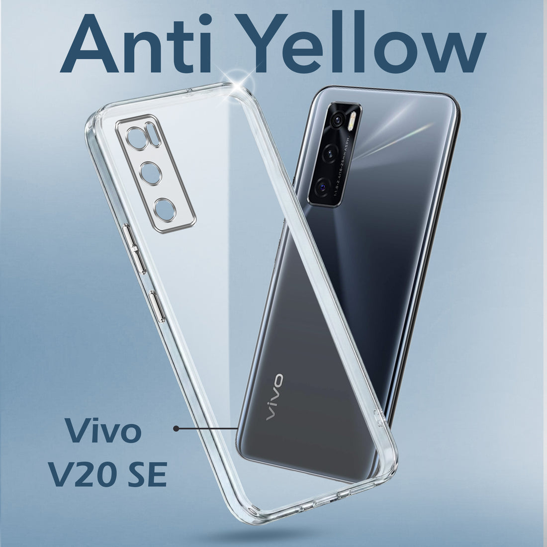 For Vivo V20 SE Back Cover Case (Hard Anti Yellow Clear Case | Drop & Camera Protection | Shockproof Polycarbonate)