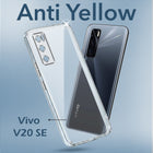 For Vivo V20 SE Back Cover Case (Hard Anti Yellow Clear Case | Drop & Camera Protection | Shockproof Polycarbonate)