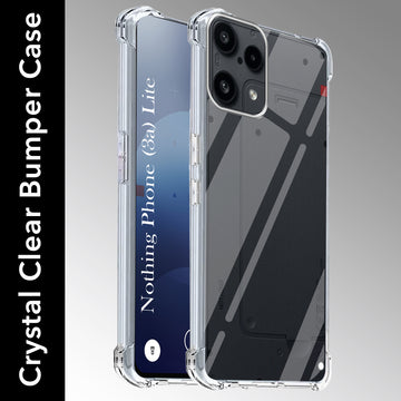 For Nothing Phone 3A Lite Back Cover Shockproof Crystal-Clear (Drop & Camera Protection | Hard Polycarbonate)