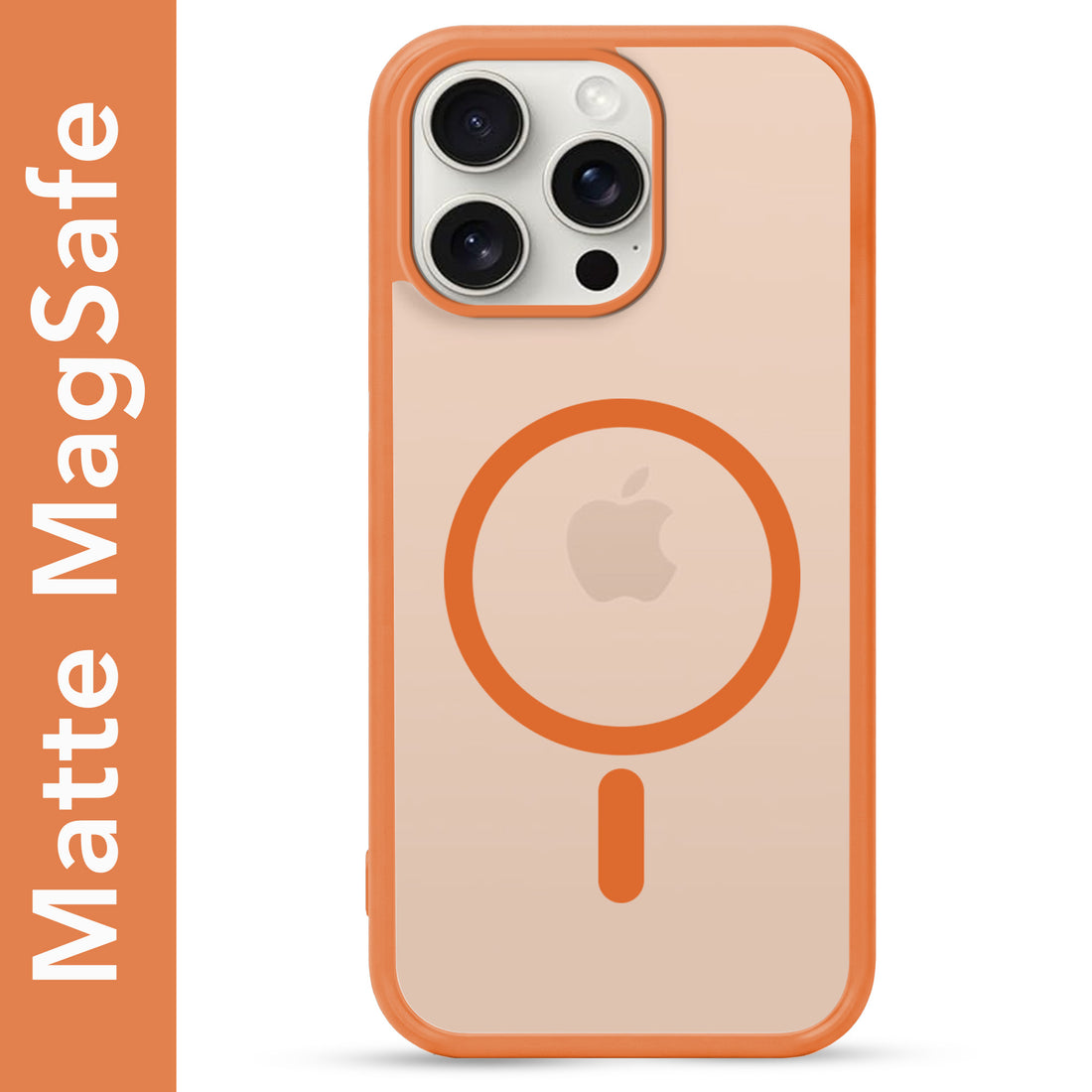 For Apple iPhone 15 Pro Max Matte Finish Back Case Cover (MagSafe Compatible | Translucent Soft Touch | Slim and Unbreakable)