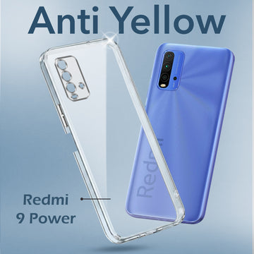 For Xiaomi Mi Redmi 9 Power Back Cover Case (Hard Anti Yellow Clear Case | Drop & Camera Protection | Shockproof Polycarbonate)