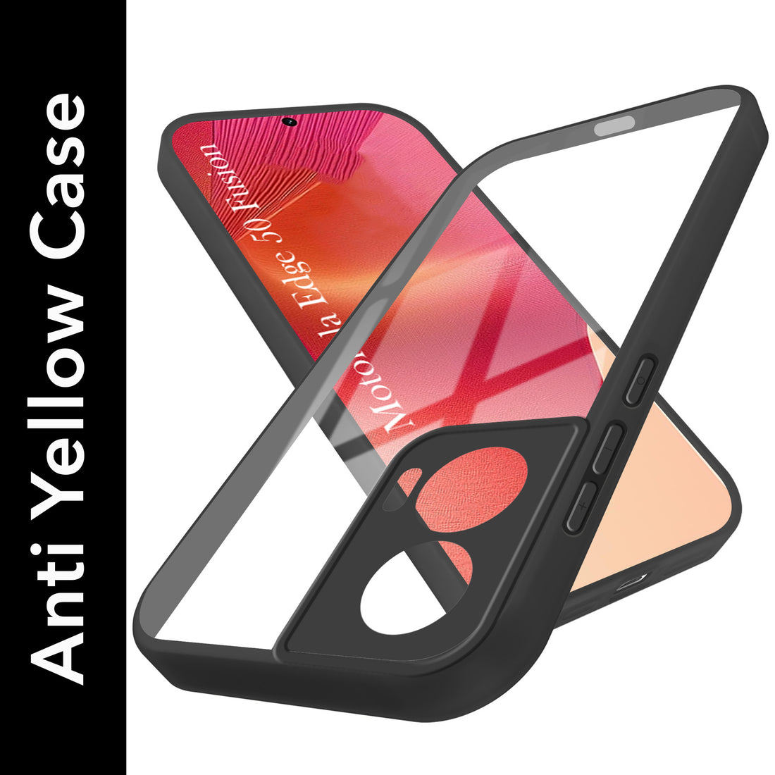 For Motorola Moto Edge 50 Fusion Back Cover Case (Lifetime Anti Yellow | Anti Scratch | Crystal Clear Shockproof)