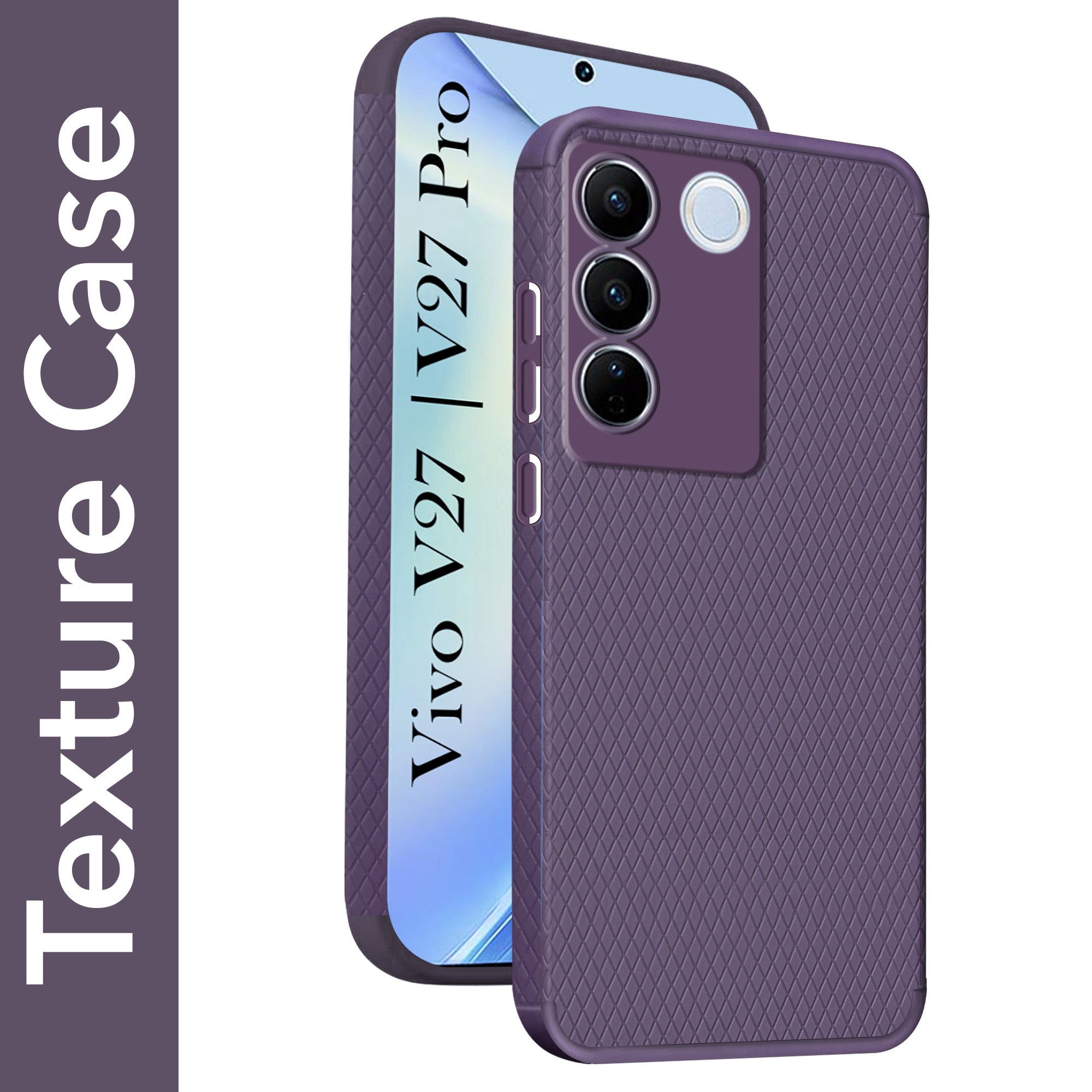 For Vivo V27 | Vivo V27 Pro Back Cover Case (Liquid Silicone | Side Grip | Camera Protection)
