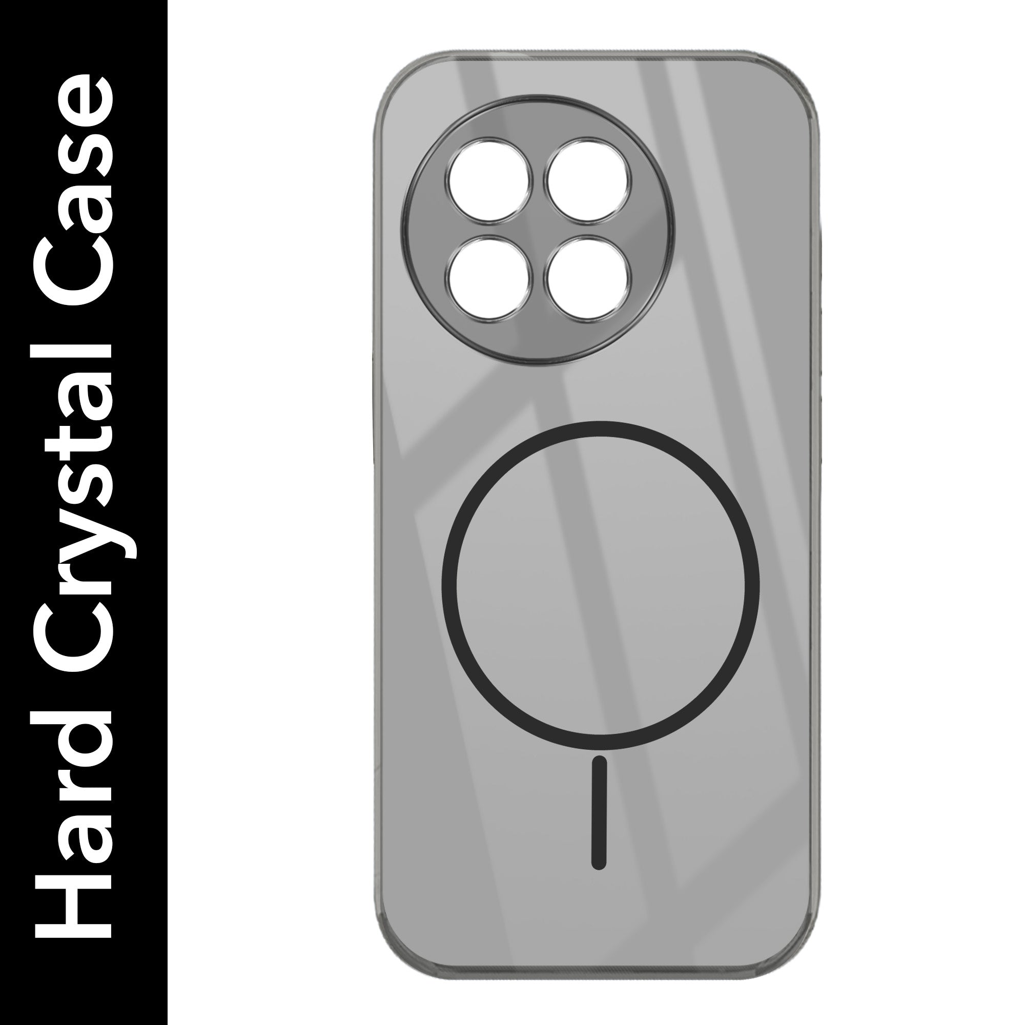 For OnePlus 13R 5G Back Cover Case (Crystal Clear Case | MagSafe Wireless Charging Support | Hard Anti Yellow | Camera Protection Bump)