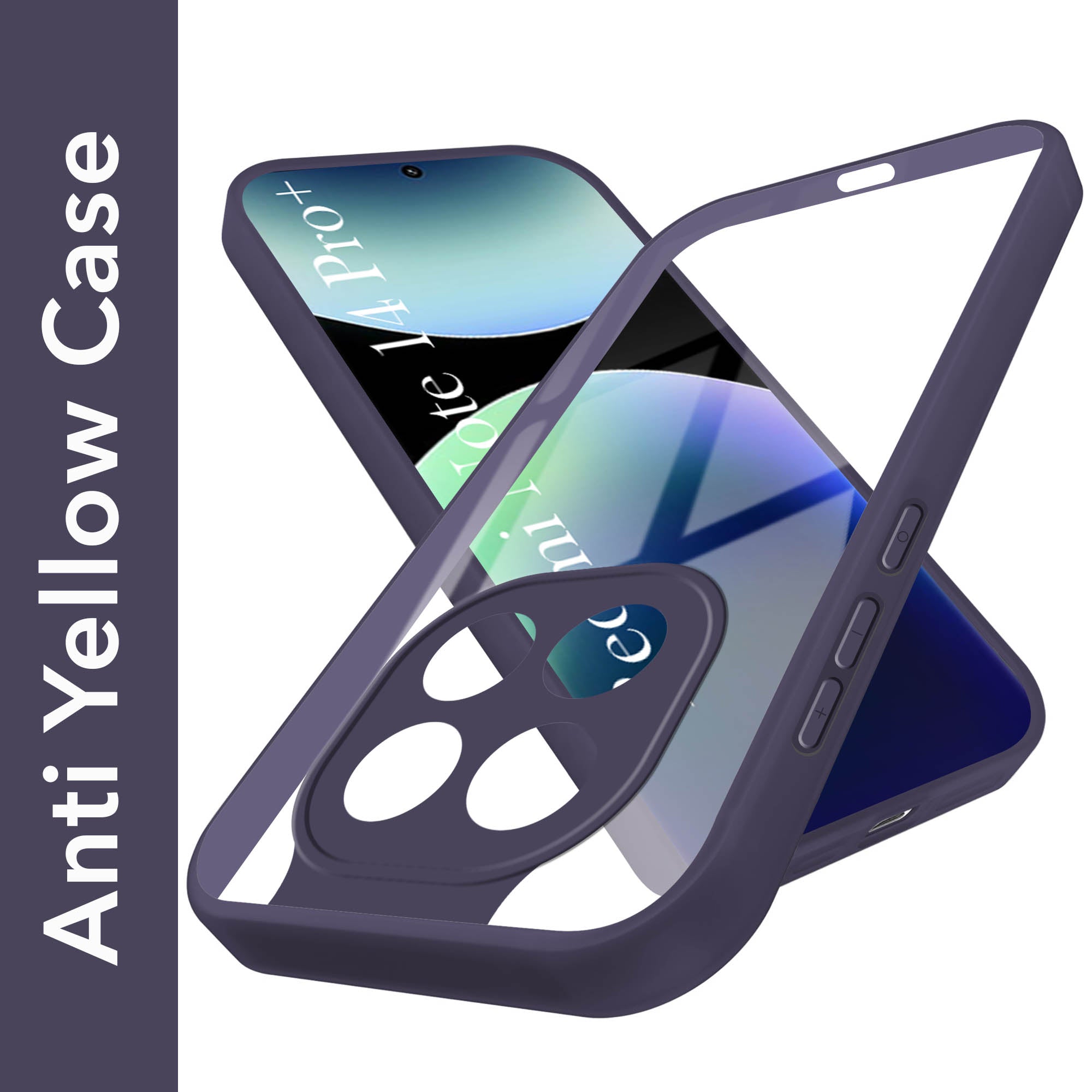 For Redmi Note 14 Pro Plus Back Cover Case (Lifetime Anti Yellow | Anti Scratch | Crystal Clear Shockproof)