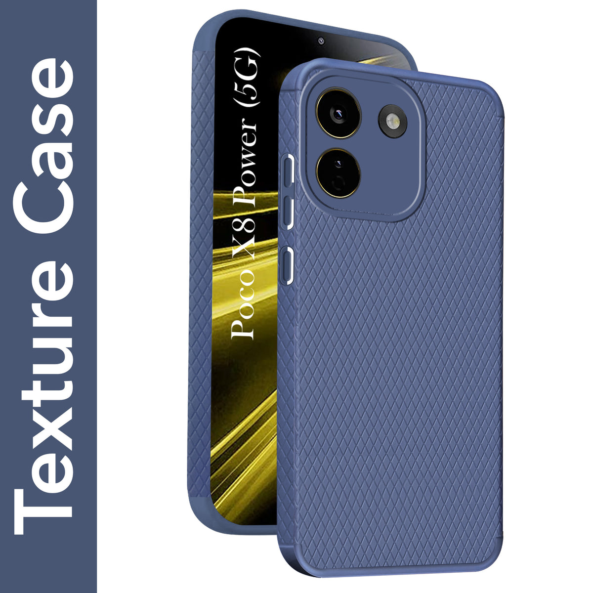 For Poco X8 Power Back Cover Case Liquid Silicone (Camera Protection | Side Grip Texture | Soft and Flexible)