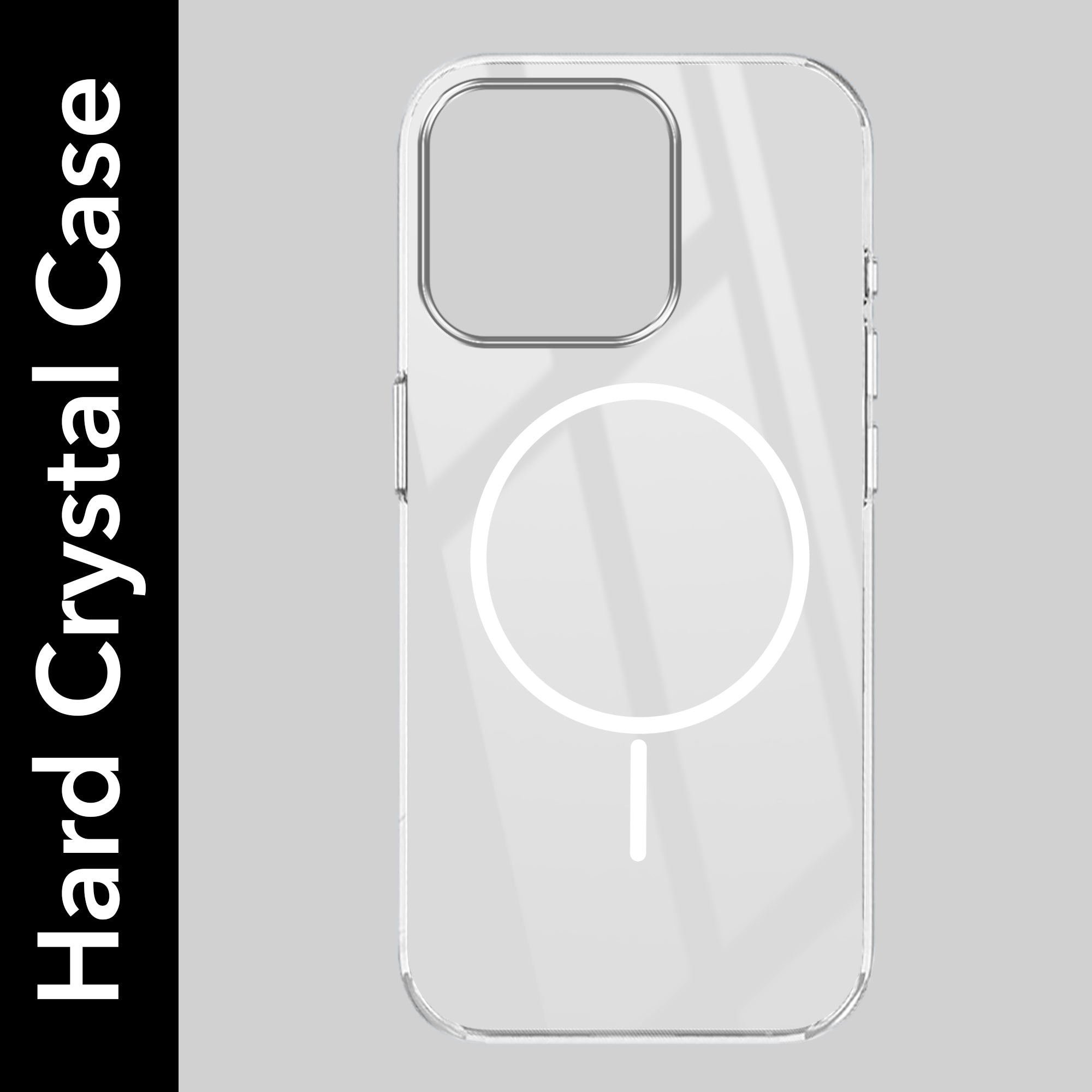 For Apple iPhone 13 Pro Back Cover Case (Crystal Clear Case | MagSafe Wireless Charging Support | Hard Anti Yellow | Camera Protection Bump)