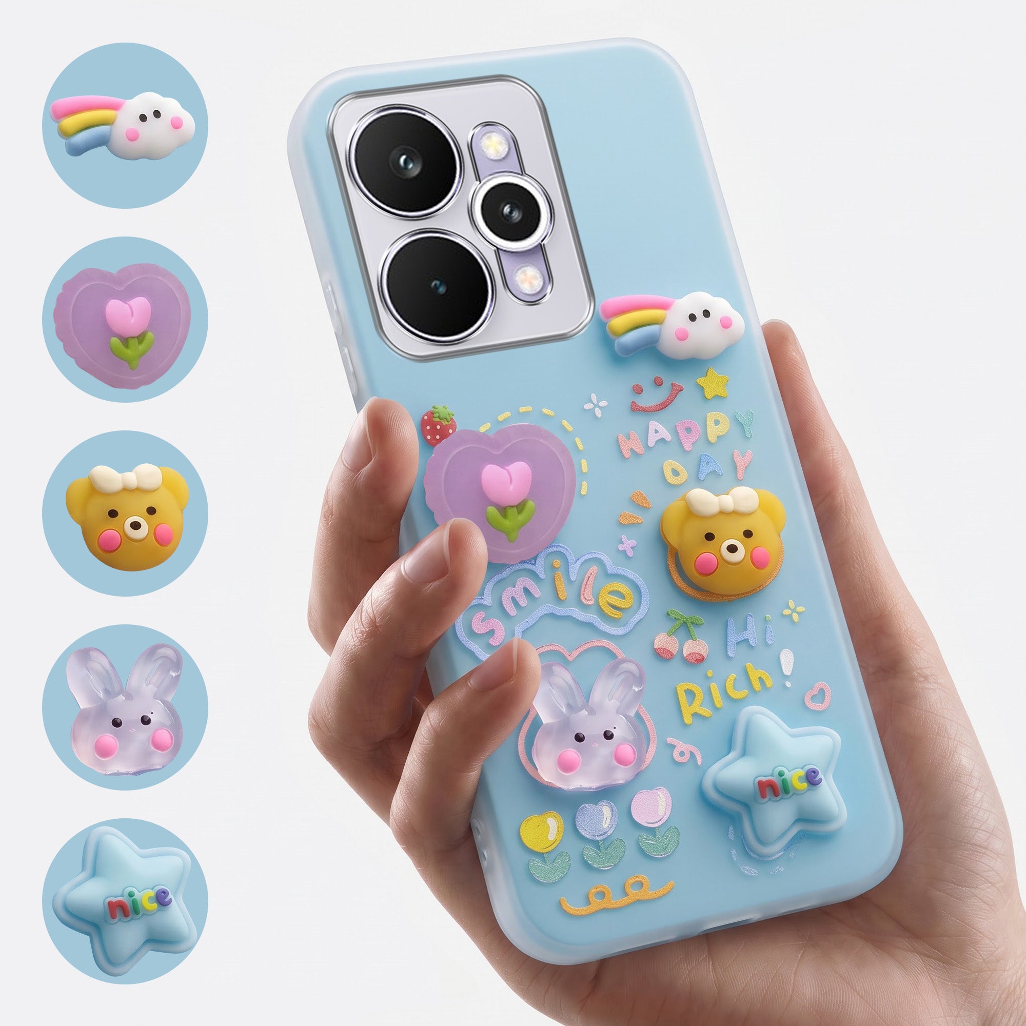 For Realme 15 Pro Back Cover Case (3D Cute Cartoons | Hard Back Side Soft | Matte Premium Finish | HD Printing)