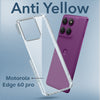 For Motorola Moto Edge 60 Pro Back Cover Case (Hard Anti Yellow Clear Case | Sleek Hard Crystal Clear | Drop & Camera Protection | Shockproof Polycarbonate)