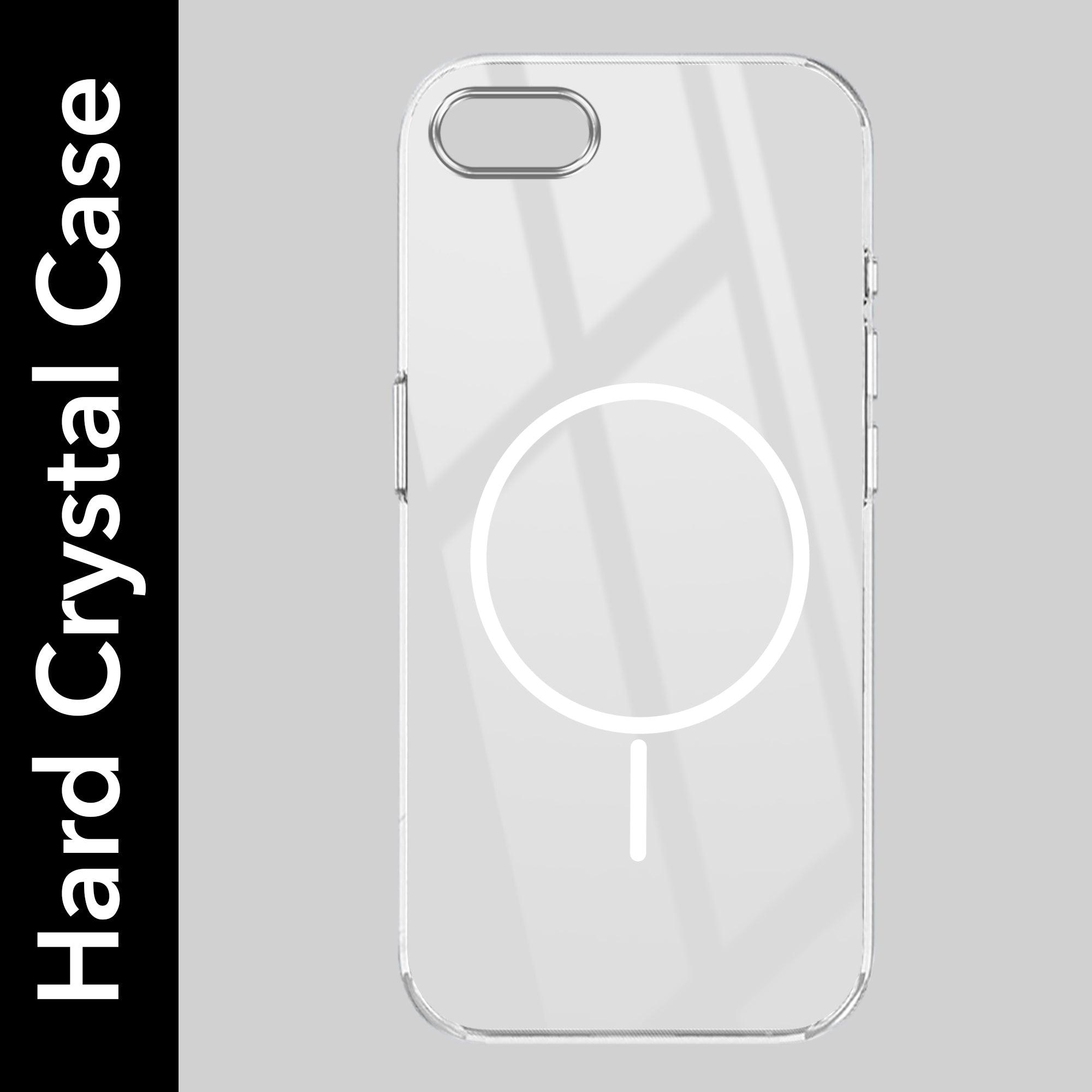 For iPhone SE 2020 | SE 2022 Back Cover Case (Crystal Clear Case | MagSafe Wireless Charging Support | Hard Anti Yellow | Camera Protection Bump)