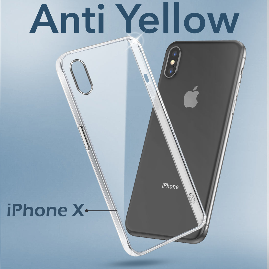 For Apple iPhone X Back Cover Case (Hard Anti Yellow Clear Case | Drop & Camera Protection | Shockproof Polycarbonate)