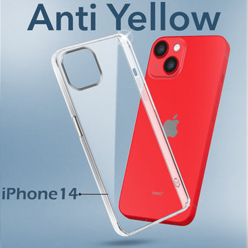 For Apple iPhone 14 Back Cover Case (Hard Anti Yellow Clear Case | Drop & Camera Protection | Shockproof Polycarbonate)