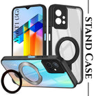For Vivo T1 5G Back Cover Case (Kick Stand Ring Holder | Life time Anti Yellow | Camera Protection)