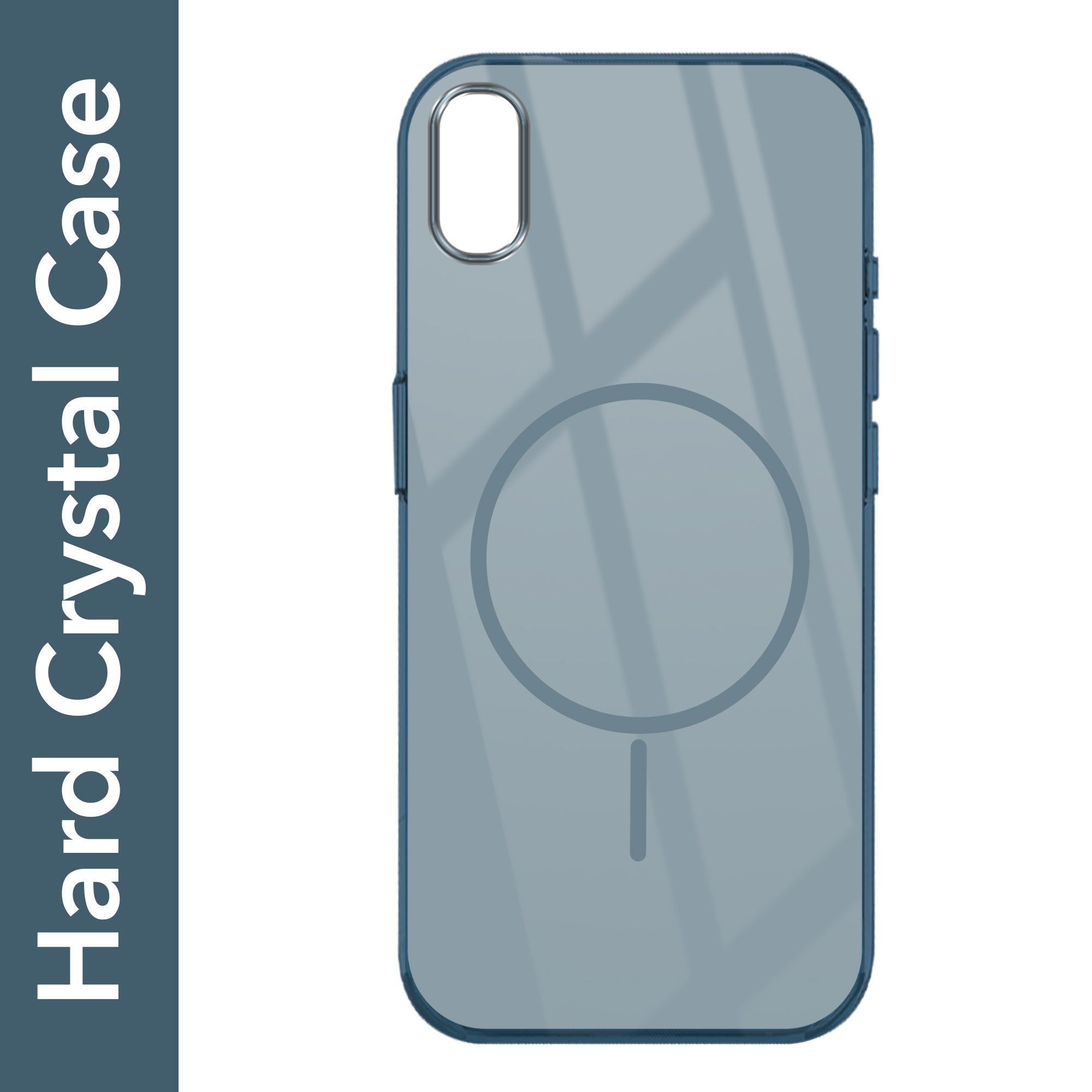For Apple iPhone XR Back Cover Case (Crystal Clear Case | MagSafe Wireless Charging Support | Hard Anti Yellow | Camera Protection Bump)