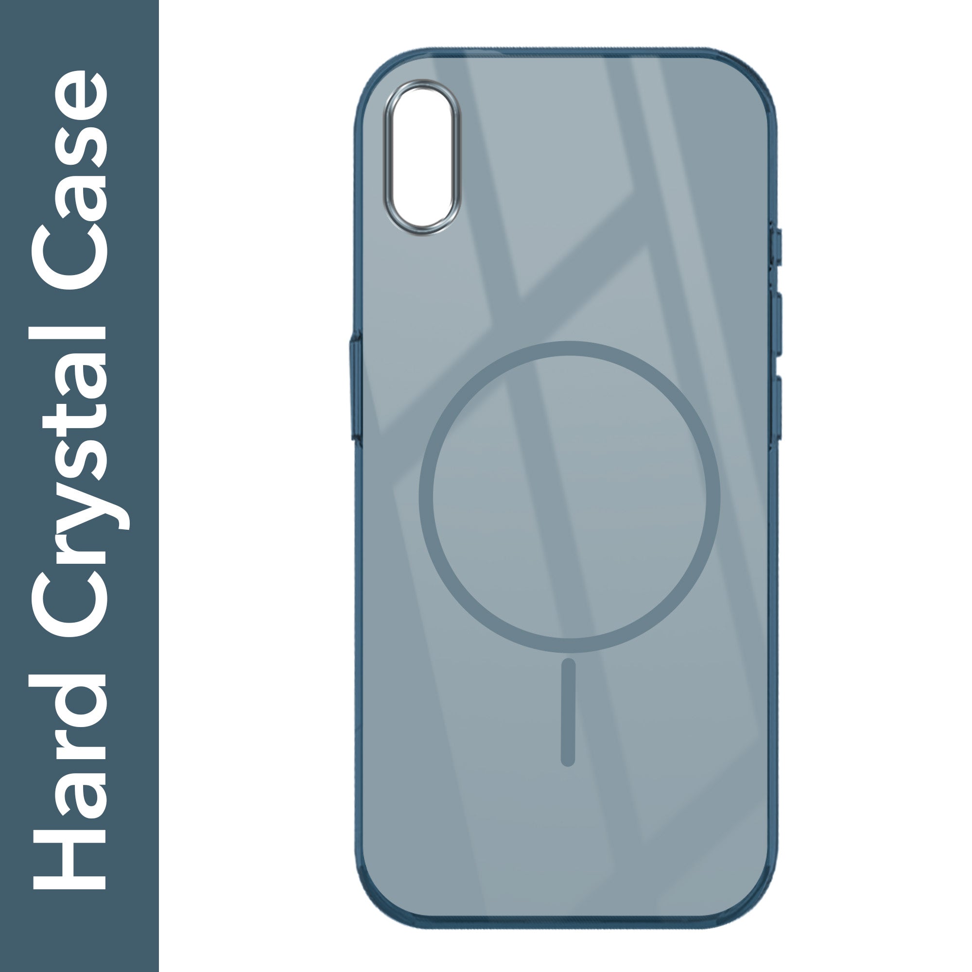 For Apple iPhone Xs Back Cover Case (Crystal Clear Case | MagSafe Wireless Charging Support | Hard Anti Yellow | Camera Protection Bump)