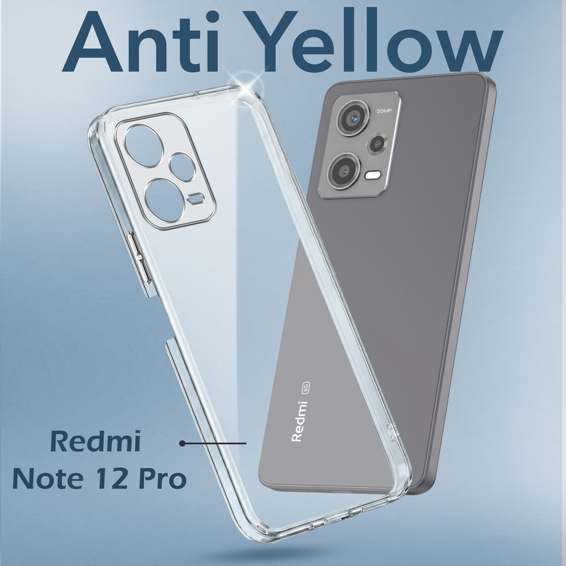 For Xiaomi Redmi Note 12 Pro 5G Back Cover Case (Hard Anti Yellow Clear Case | Drop & Camera Protection | Shockproof Polycarbonate)