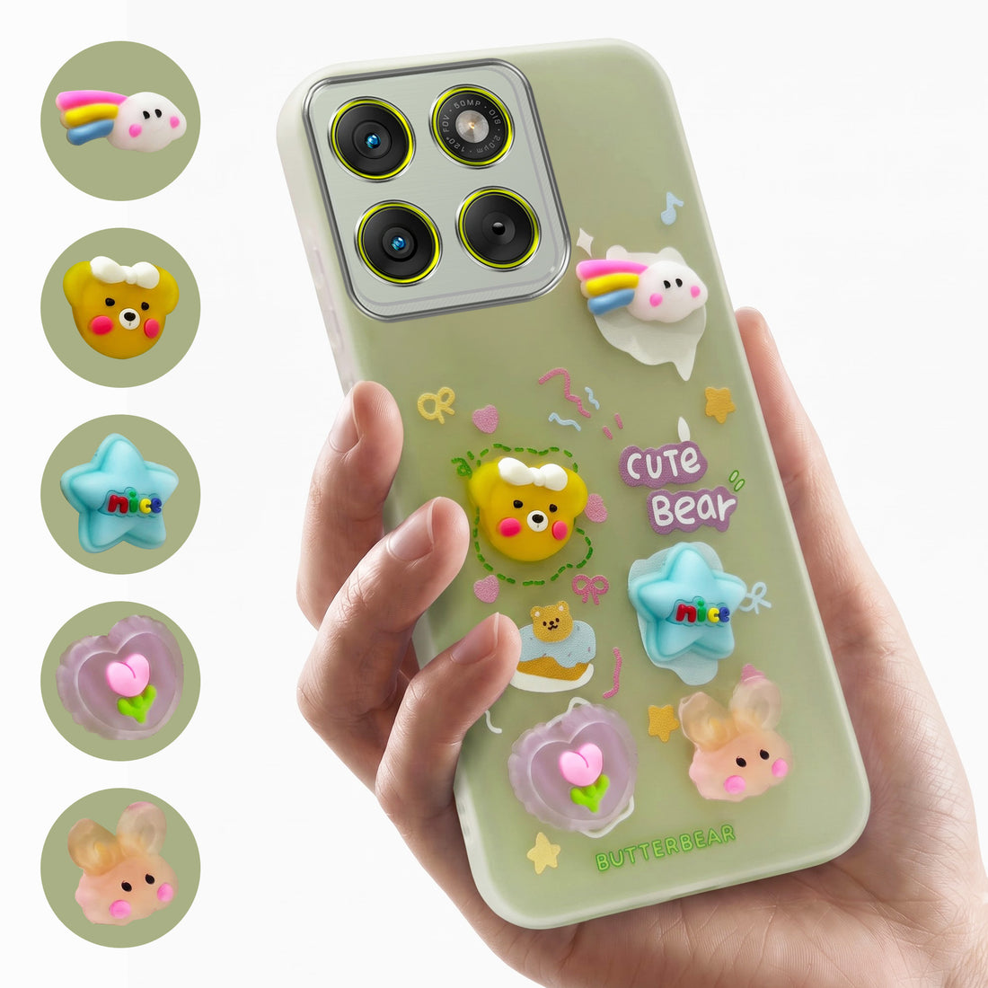For Motorola Moto Edge 70 Back Cover Case (3D Cute Cartoons | Hard Back Side Soft | Matte Premium Finish | HD Printing)