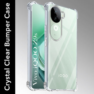 For Vivo iQOO Z9s Back Cover Shockproof Crystal-Clear (Drop & Camera Protection | Hard Polycarbonate)