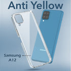For Samsung Galaxy A12 Back Cover (Hard Anti Yellow Clear Case | Drop & Camera Protection | Shockproof Polycarbonate)