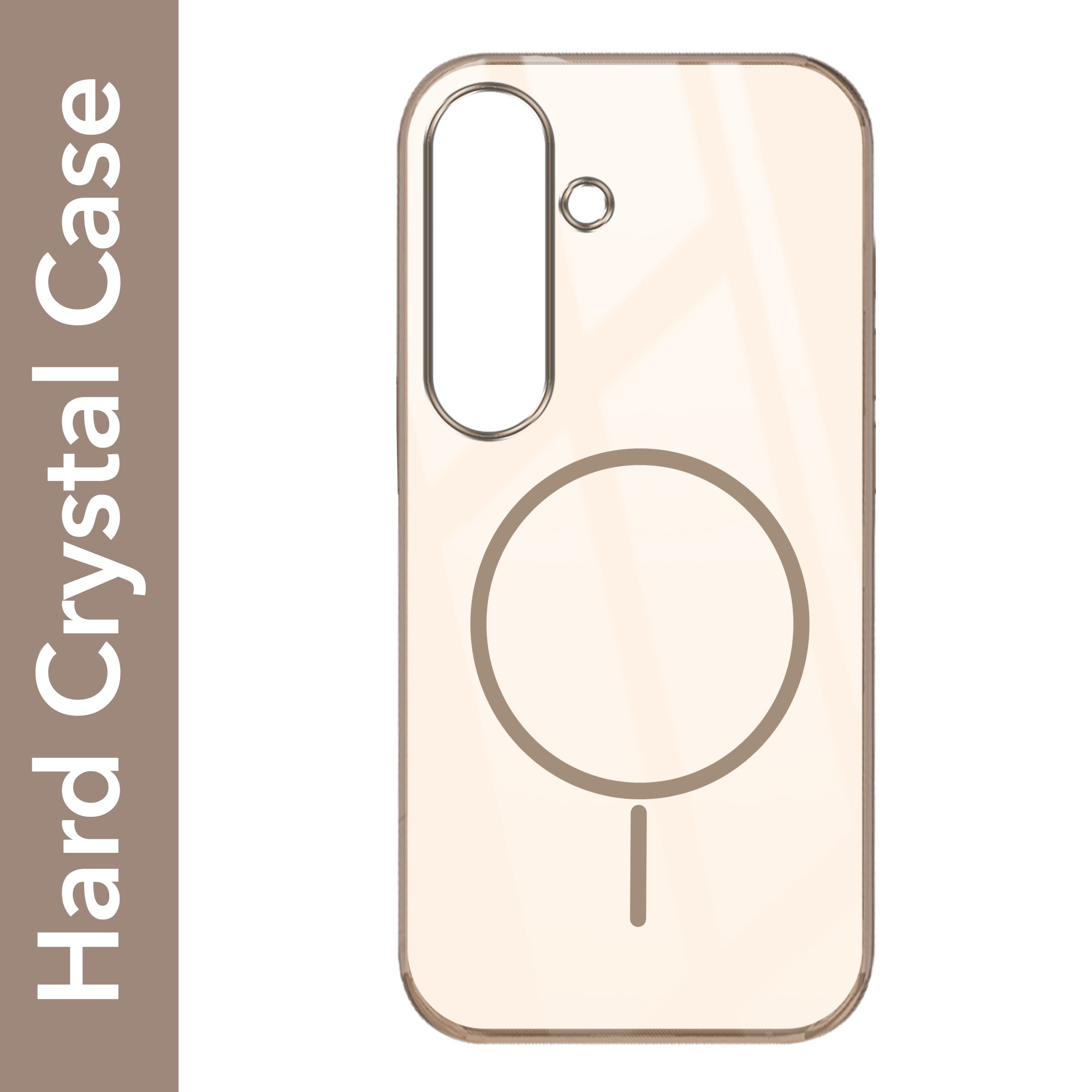 For Samsung Galaxy S25  Back Cover Case (Crystal Clear Case | MagSafe Wireless Charging Support | Hard Anti Yellow | Camera Protection Bump)