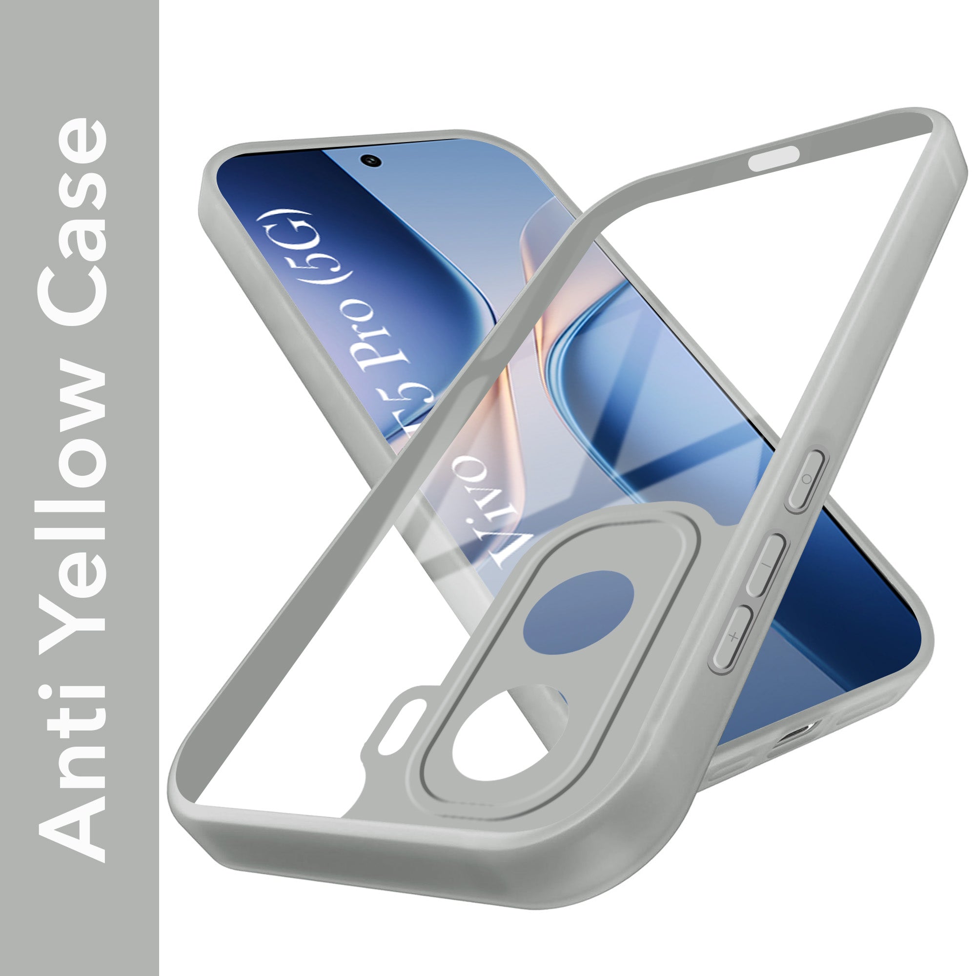 For Vivo T5 Pro 5G Back Cover Case Ultra-Hybrid (Lifetime Anti Yellow | Anti Scratch | Crystal Clear Shockproof)