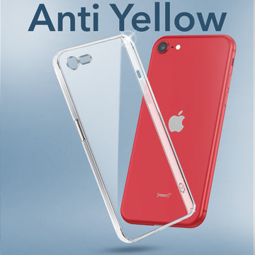 For Apple iPhone SE 2020 | SE 2022  Back Cover Case (Hard Anti Yellow Clear Case | Drop & Camera Protection | Shockproof Polycarbonate)
