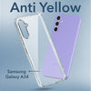 For Samsung Galaxy A34 5G Back Cover Case (Hard Anti Yellow Clear Case | Drop & Camera Protection | Shockproof Polycarbonate)