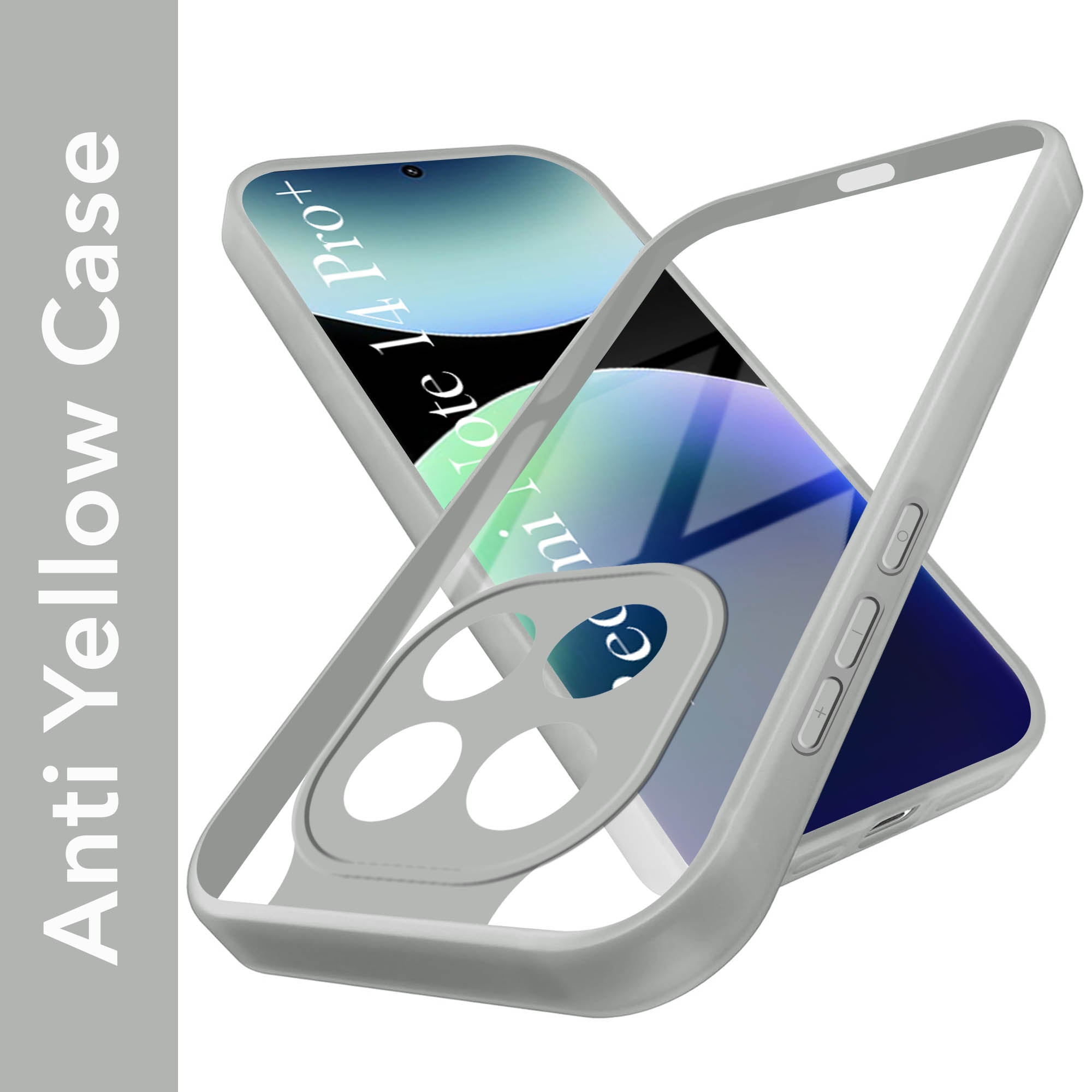For Redmi Note 14 Pro Plus Back Cover Case (Lifetime Anti Yellow | Anti Scratch | Crystal Clear Shockproof)