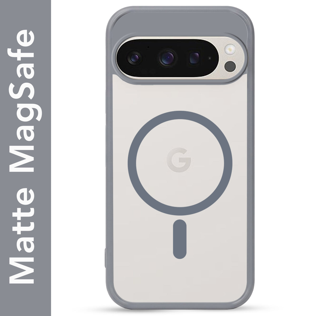 For Google Pixel 9 Pro Matte Finish Back Case Cover (MagSafe Compatible | Translucent Soft Touch | Slim and Unbreakable)
