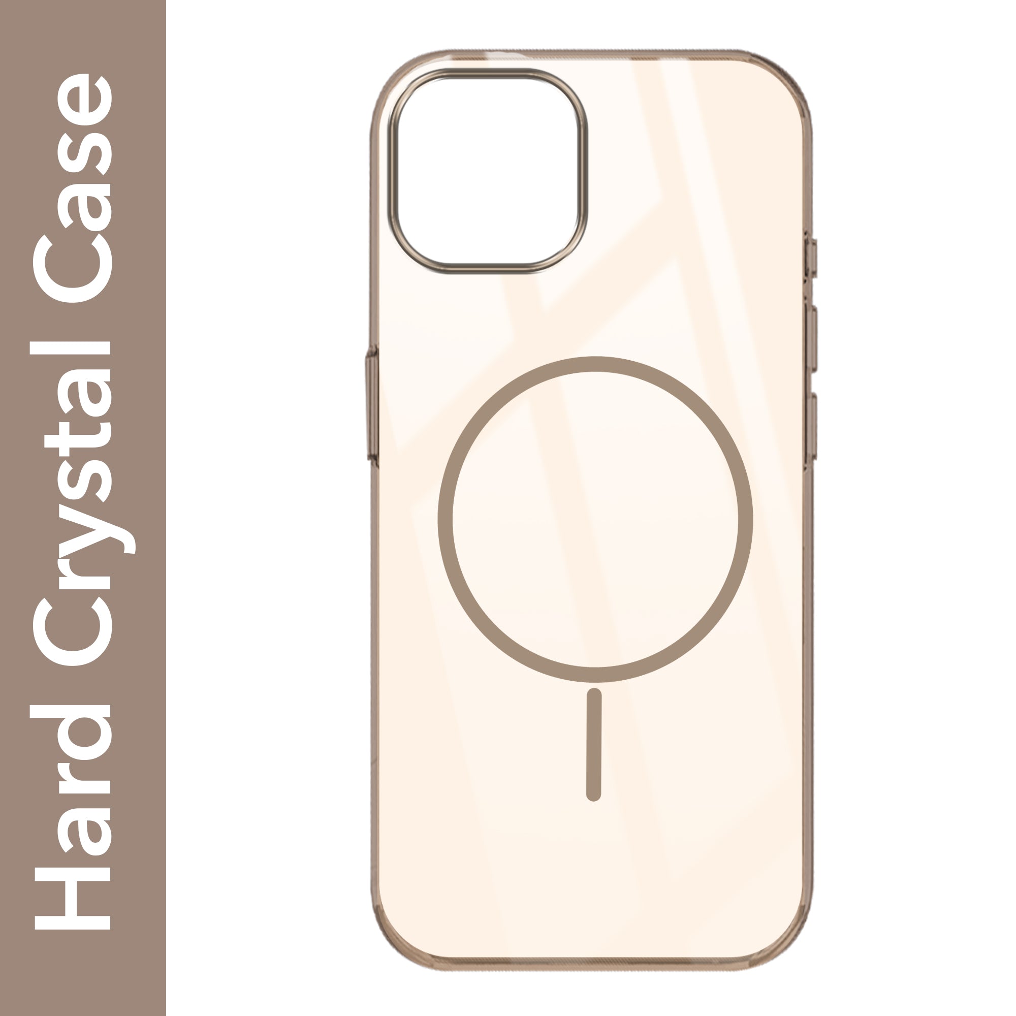 For Apple iPhone 14 Back Cover Case (Crystal Clear Case | MagSafe Wireless Charging Support | Hard Anti Yellow | Camera Protection Bump)