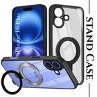 For Apple iPhone 16 Plus Back Cover Case (Kick Stand Ring Holder | Life time Anti Yellow | Camera Protection)