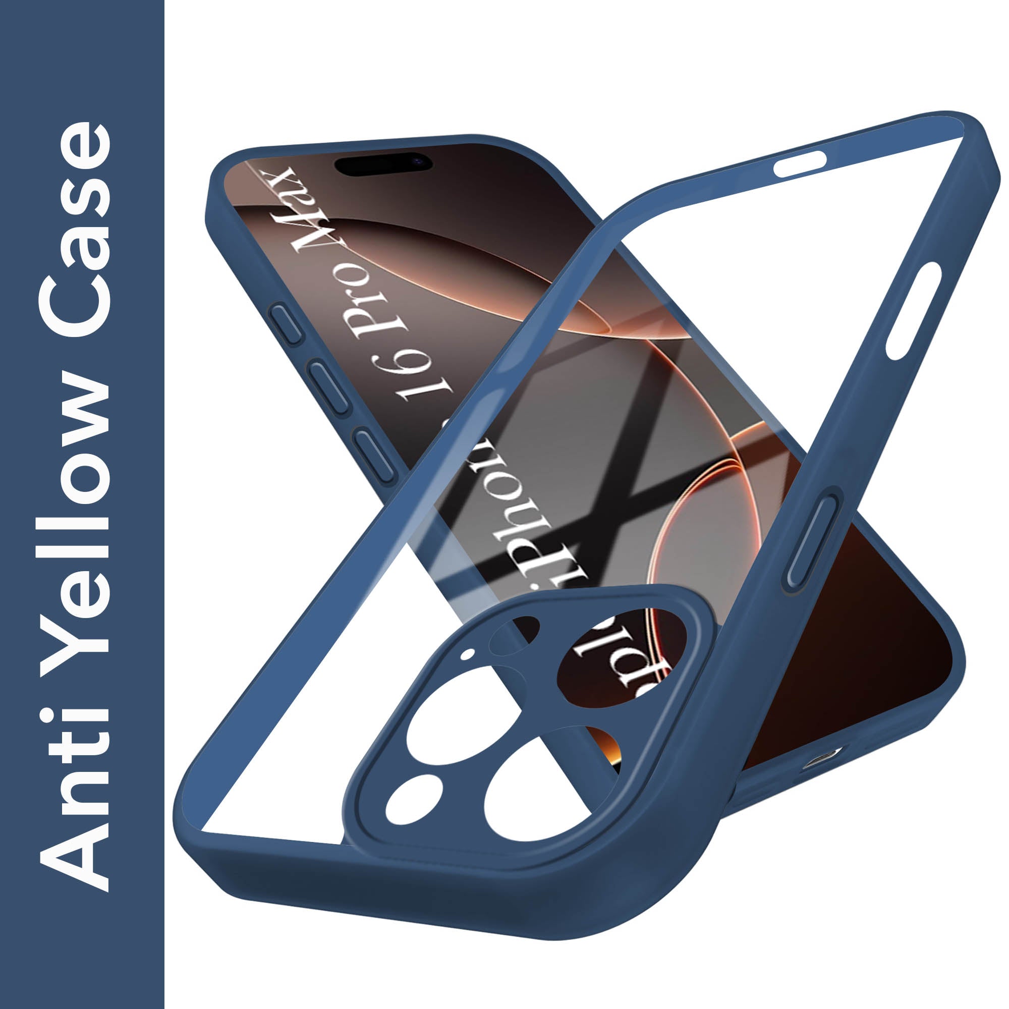For Apple iPhone 16 Pro Max Back Cover Case (Lifetime Anti Yellow | Anti Scratch | Crystal Clear Shockproof)