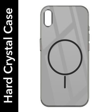For Apple iPhone Xs Back Cover Case (Crystal Clear Case | MagSafe Wireless Charging Support | Hard Anti Yellow | Camera Protection Bump)