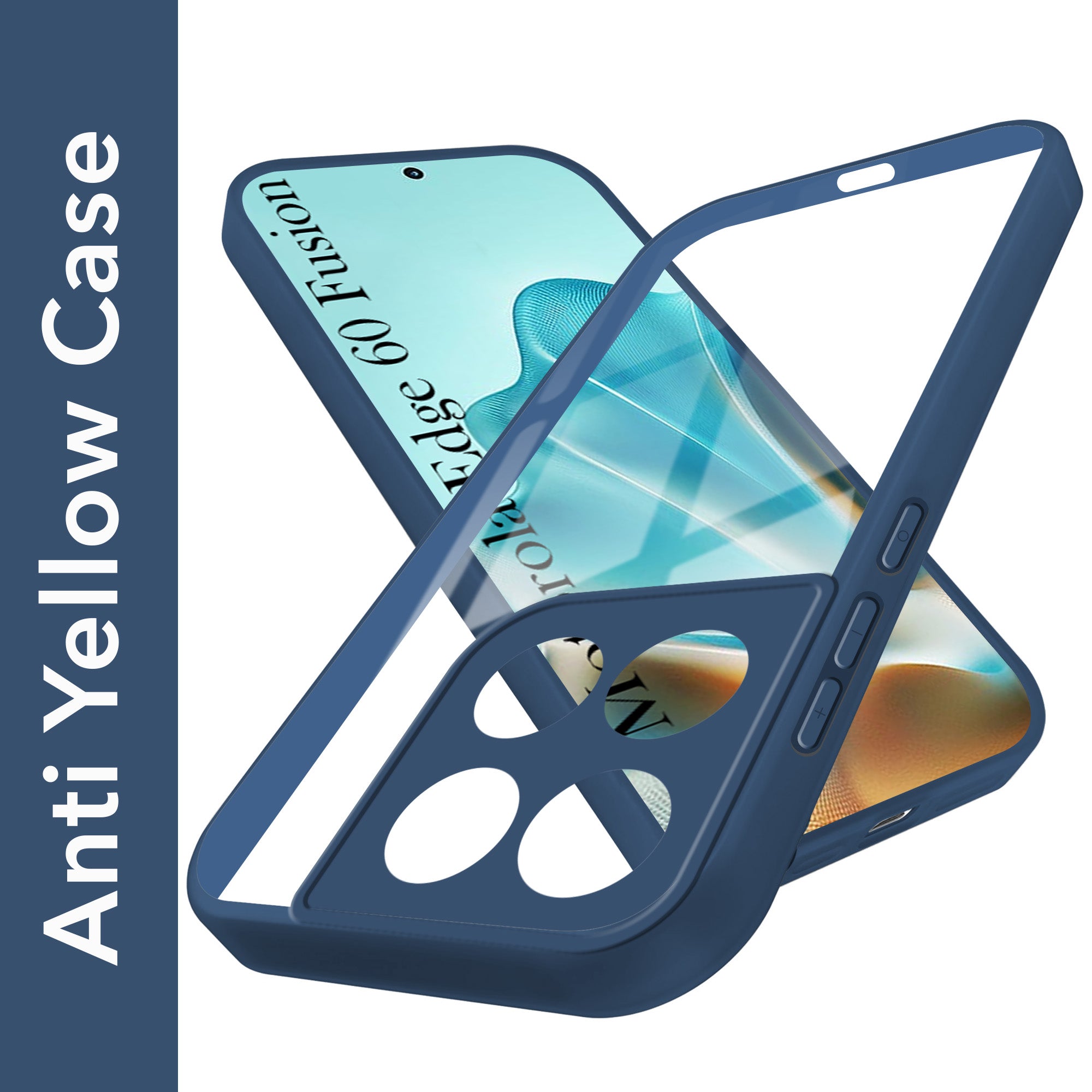 For Motorola Moto Edge 60 Fusion Back Cover Case  (Lifetime Anti Yellow | Anti Scratch | Crystal Clear Shockproof)