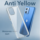 For Motorola Moto G64 5G Back Cover Case (Hard Anti Yellow Clear Case | Drop & Camera Protection | Shockproof Polycarbonate)