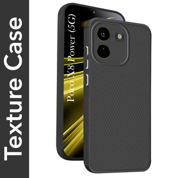 For Poco X8 Power Back Cover Case Liquid Silicone (Camera Protection | Side Grip Texture | Soft and Flexible)