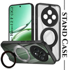 For Oppo Reno 12F 5G Back Cover Case (Kick Stand Ring Holder | Life time Anti Yellow | Camera Protection)