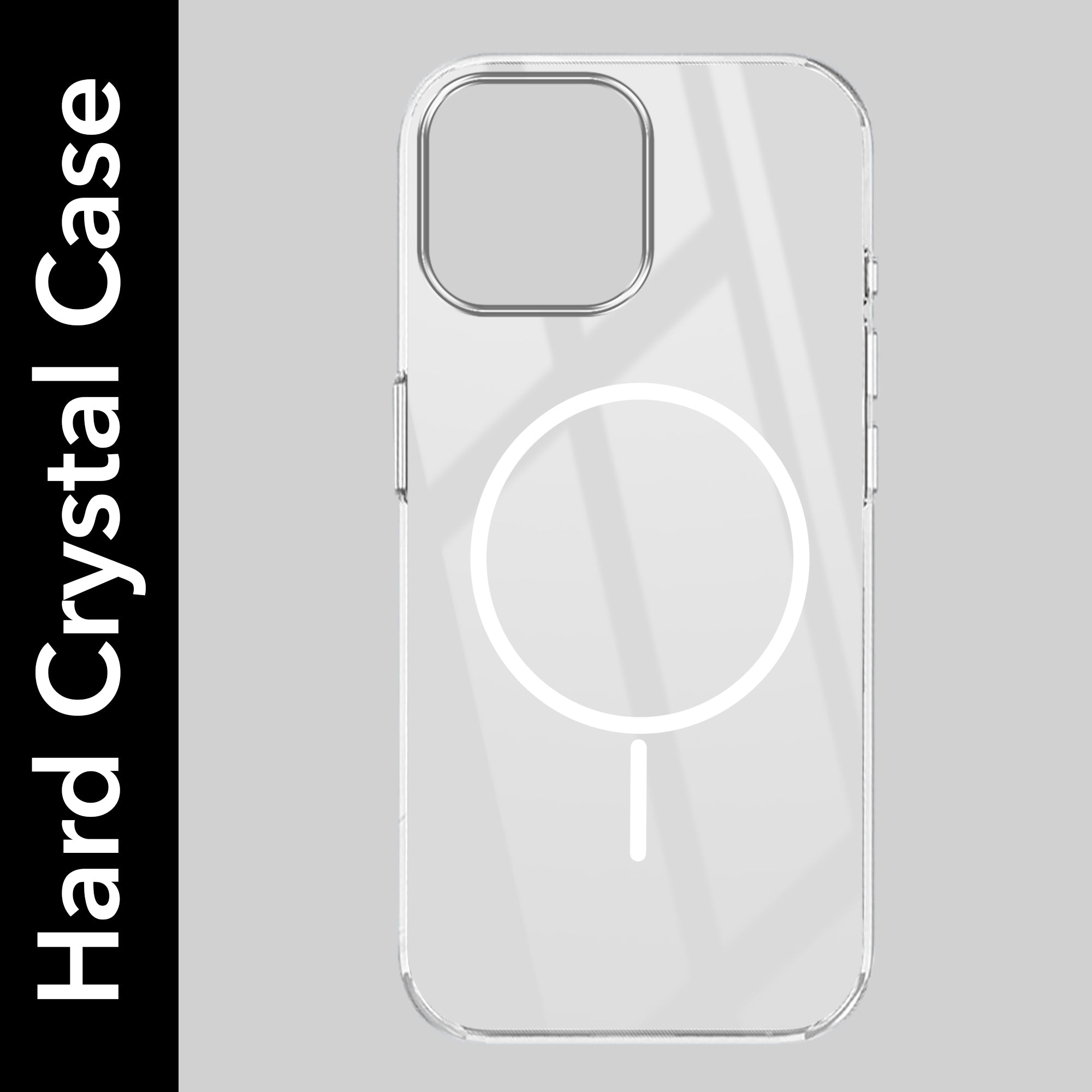 For Apple iPhone 13 Pro Max Back Cover Case (Crystal Clear Case | MagSafe Wireless Charging Support | Hard Anti Yellow | Camera Protection Bump)