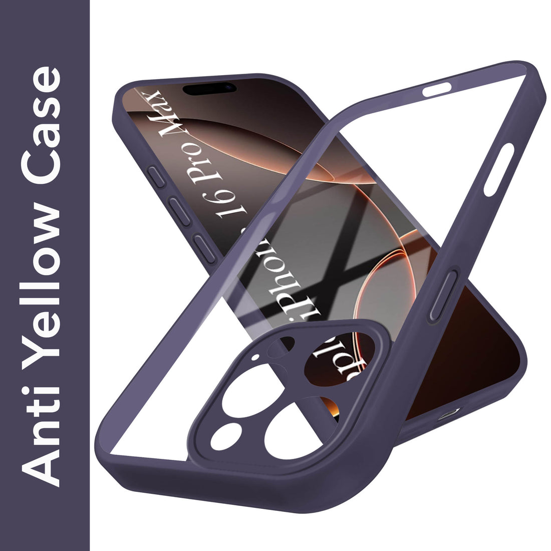 For Apple iPhone 16 Pro Max Back Cover Case (Lifetime Anti Yellow | Anti Scratch | Crystal Clear Shockproof)