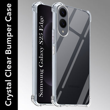 For Samsung Galaxy S25 Edge Shockproof Crystal-Clear Back Cover ( Drop & Camera Protection | Hard Polycarbonate)
