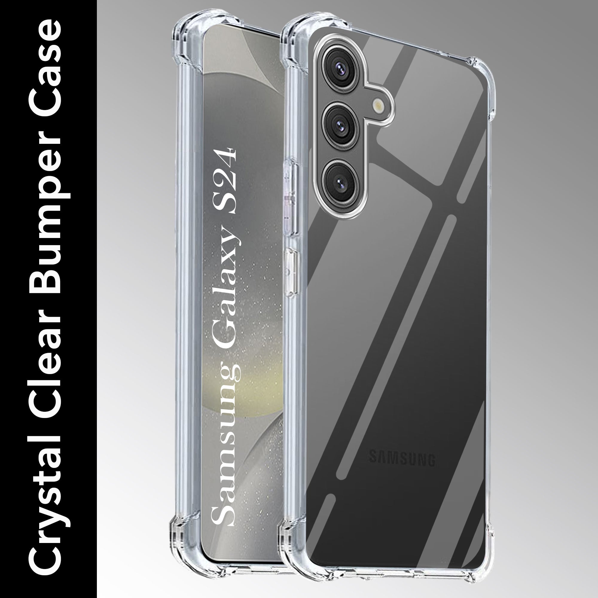For Samsung Galaxy S24  Back Cover Shockproof Crystal-Clear (Drop & Camera Protection | Hard Polycarbonate)