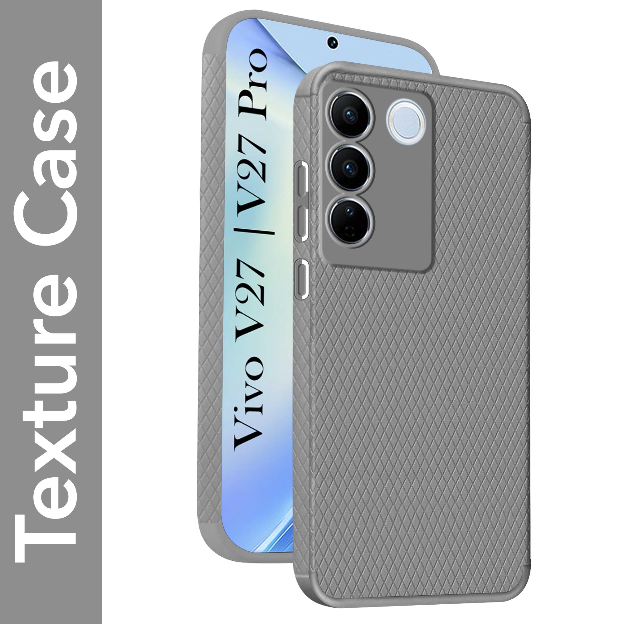 For Vivo V27 | Vivo V27 Pro Back Cover Case (Liquid Silicone | Side Grip | Camera Protection)