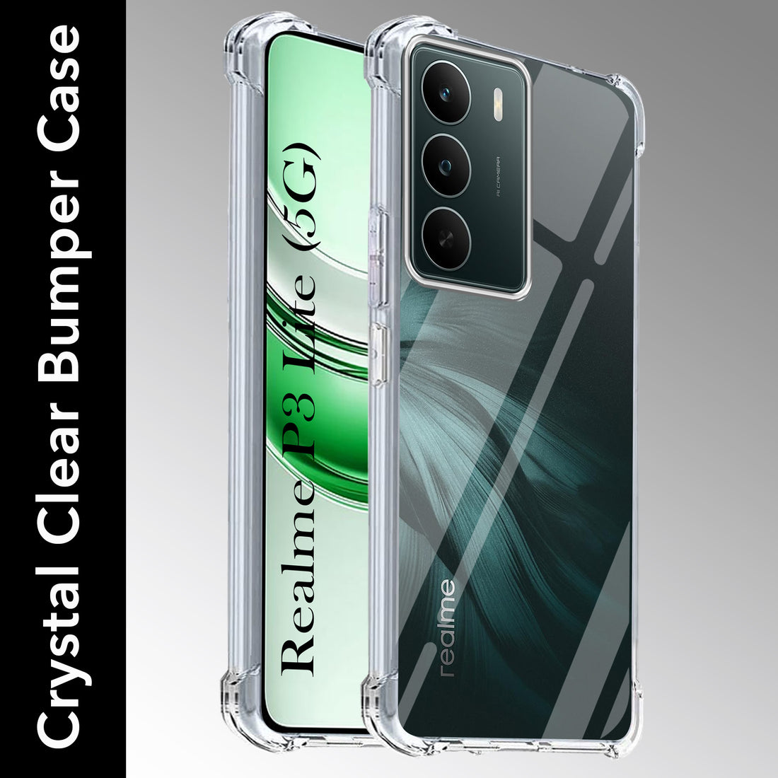 For Realme P3 Lite Shockproof Crystal-Clear Back Cover ( Drop & Camera Protection | Hard Polycarbonate)
